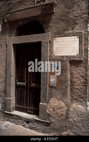 Haus, wo Napoleon bei Bonifacio übernachtet Stockfoto