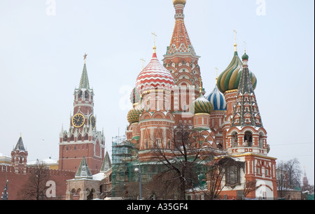 Basilius s Kathedrale in roter Platz Moskau Stockfoto