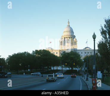 Mit Blick auf die Statehouse in Providence, Rhode Island Stockfoto