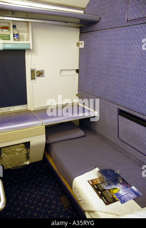 First Class-Kabine auf einem ersten ScotRail Nachtzug von Inverness nach London Euston Stockfoto