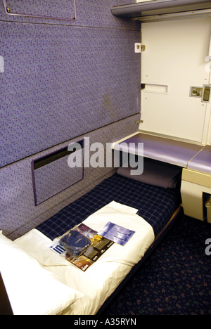 First Class-Kabine auf einem ersten ScotRail Nachtzug von Inverness nach London Euston Stockfoto