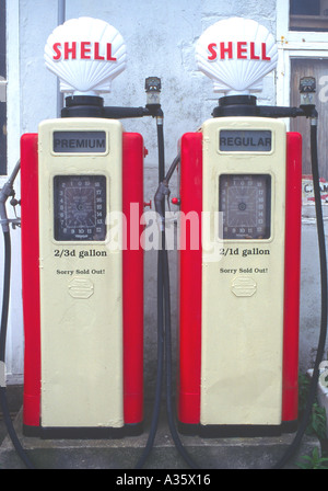 Alten Shell-Tankstellen Stockfoto