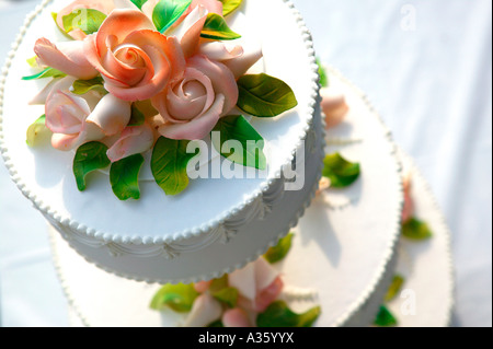 Schoene Hochzeitstorte, Hochzeitstorte Stockfoto