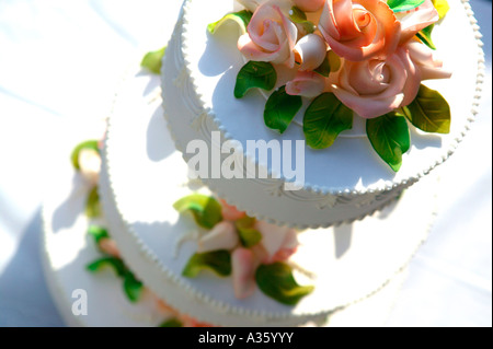 Schoene Hochzeitstorte, Hochzeitstorte Stockfoto