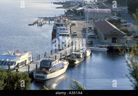 Boote auf Gordon River Tasmanien Australien Stockfoto