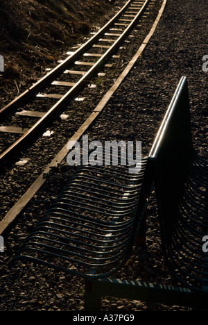 Platz für Schienen und Eisen Heatherslaw Light Railway Northumberland UK Stockfoto