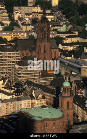 Luftaufnahme von Frankfurt Stockfoto