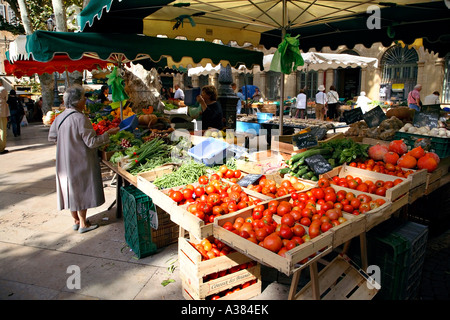 Richelme quadratischen Markt in Aix-En-Provence, Frankreich. Stockfoto