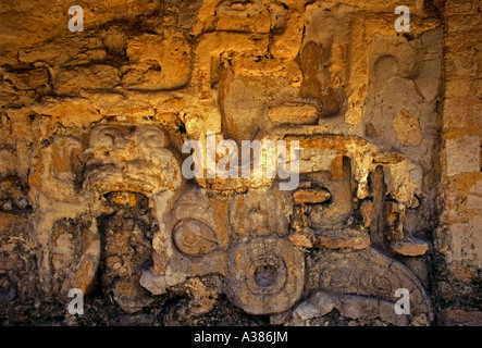 Gefiederte Schlange, Nord-Akropolis, Tikal, Tikal Nationalpark El Petén, El Petén Abteilung, Guatemala, Mittelamerika Stockfoto