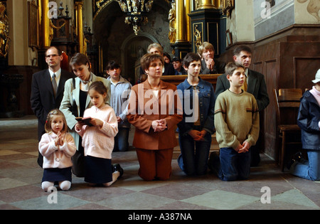 Katholics an einem Sonntag in Polen Stockfoto