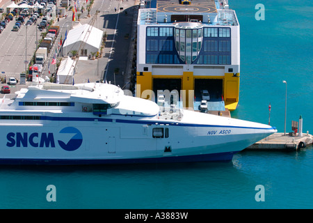 Port de Nice Hafen SNCM Fähren nach Korsika und Sardinien-Frankreich Stockfoto