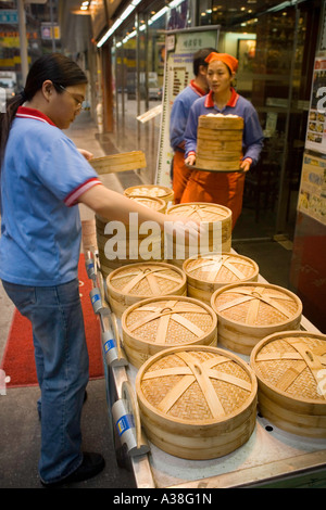 Gedämpfte Brötchen, Hong Kong Stockfoto