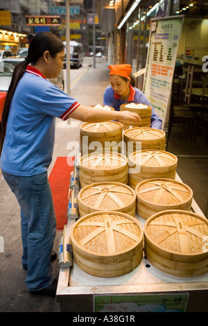 Gedämpfte Brötchen, Hong Kong Stockfoto