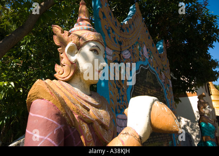 Statue im Dhammikarama birmanischen Tempel in Penang Stockfoto