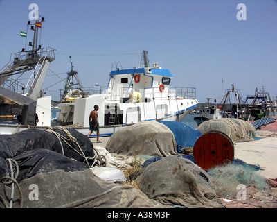 Kommerziellen Fischerboote, Puerto Deportivo de Fuengirola, Costa Del Sol, Spanien, Europa Stockfoto