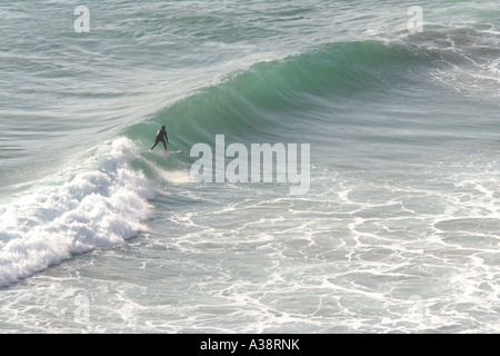 Surfer am Praia de Beliche beach Sagres die südwestliche Punkt Europas-Algarve-Portugal Stockfoto