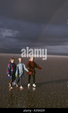 Über den Sand Weg Stockfoto