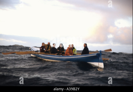 Pilot Gig racing St Mary s Cornwall UK England Stockfoto