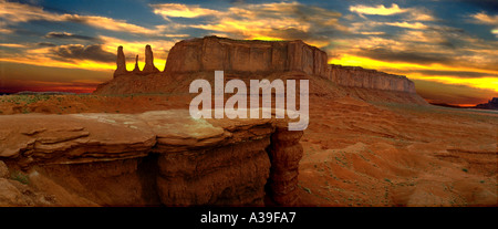 Monument Valley Felsformationen von John Ford Point herrliche Landschaft gesehen Stockfoto