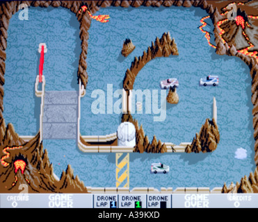 Badlands Atari Spiele 1989 Vintage Arcade Videospiel Screenshot - nur zur redaktionellen Nutzung Stockfoto