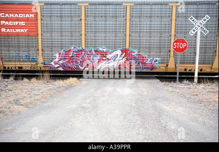 Union Pacific Railway, Alpine und Marathon in West-Texas Stockfoto