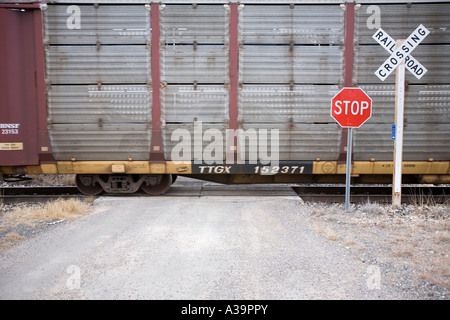 Union Pacific Railway, Alpine und Marathon in West-Texas Stockfoto