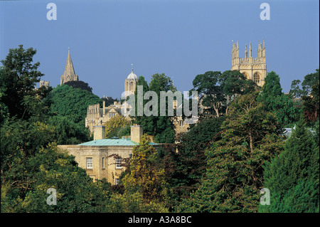 Oxford aus dem Botanischen Garten Stockfoto