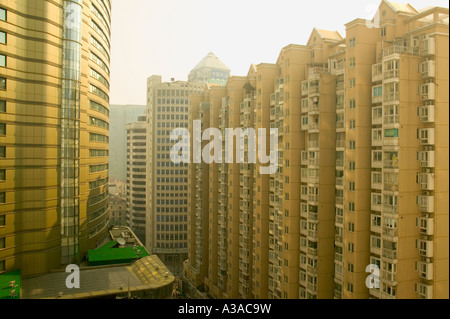 Hoher Anstieg der Apartment-Komplex, Shanghai, China Stockfoto
