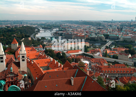 Die Moldau von Prag Tschechien Stockfoto