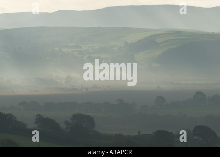 Blick über Cors Caron, die Cambrian Mountains, Wales. Stockfoto