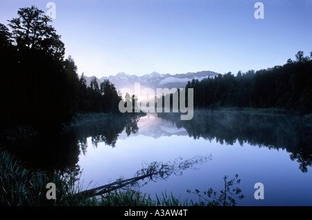 Lake Matheson Westland Tai Poutini Nationalpark Westküste Südinsel Neuseeland Stockfoto