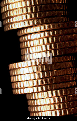 10-Cent-Münzen Stockfoto