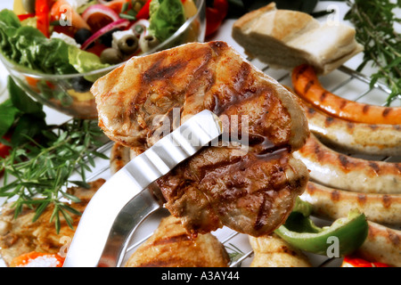 Gegrilltes Steak, close-up Stockfoto