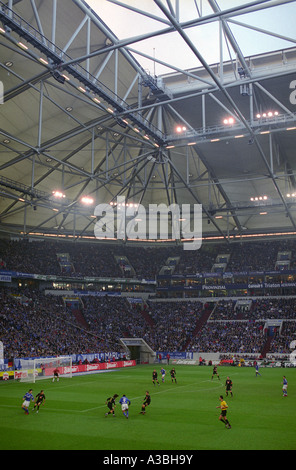 Schalke 04-Fußball-Club ein Bundesliga-Spiel gegen Werder Bremen, Gelsenkirchen, Deutschland. Stockfoto