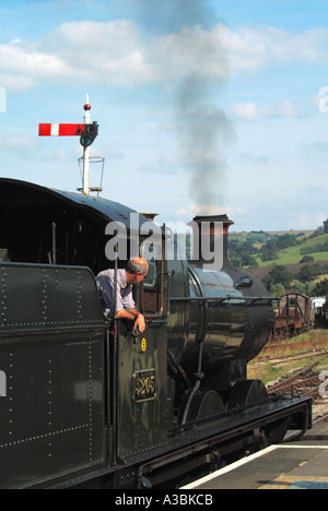 Winchcombe Bahnhof Gloucestershire Warwickshire Museumsbahn in den Cotswolds Stockfoto