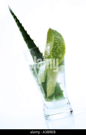 Aloe Vera Saft Stockfoto