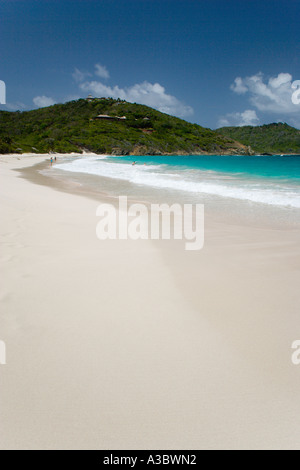 WEST INDIES karibischen St. Vincent Grenadinen Mustique Island Makkaroni Strand Stockfoto