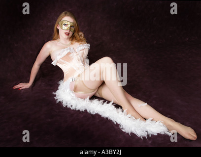 Miss Diamond Blush Burlesque Tänzerin und Bühne Entertainer Stockfoto