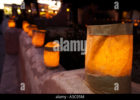 Heiligabend in Albuquerque, New Mexico die Altstadt zu gelangen. Stockfoto