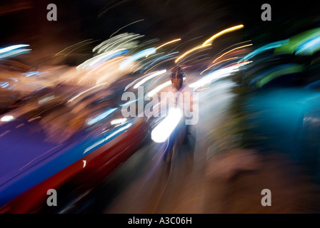 Heiligabend in Albuquerque, New Mexico die Altstadt zu gelangen. Stockfoto