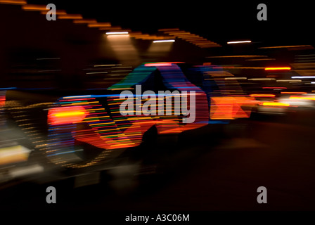 Heiligabend in Albuquerque, New Mexico die Altstadt zu gelangen. Stockfoto