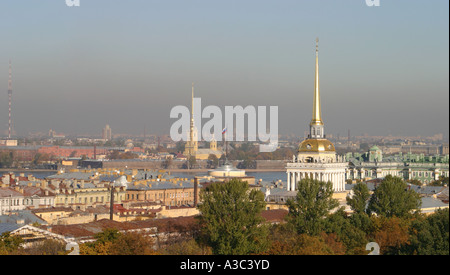Blick vom Kolonnade der Isaakskathedrale, ST. PETERSBURG. Stockfoto