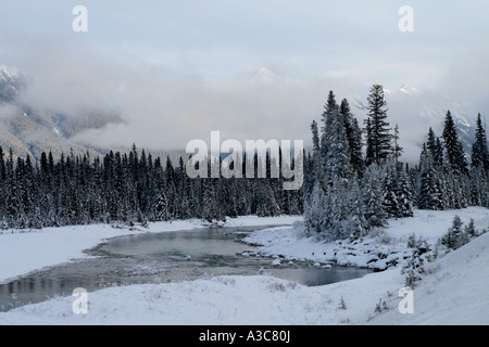 Elk River in der kanadischen Rocky Mountains, British Columbia, Kanada horizontale Stockfoto
