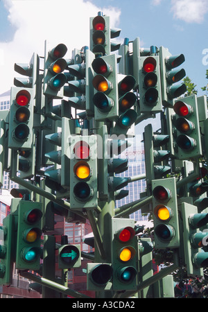 Ampel Baum Canary Wharf London Stockfoto