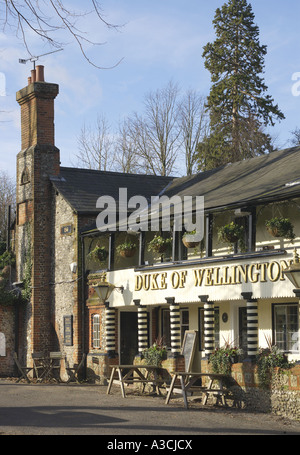 der Herzog von Wellington eine alte Poststation in East Horsley Surrey Stockfoto