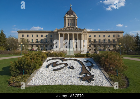 Kanada Manitoba Winnipeg Legislative Building Statue der Königin Victoria Stockfoto