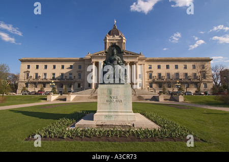 Kanada Manitoba Winnipeg Legislative Building Statue der Königin Victoria Stockfoto