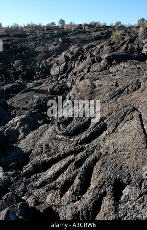 Pahoehoe-Lava flow El Malpais Nationaldenkmal New Mexico USA Vulkan vulkanische Eruptivgestein Stockfoto