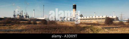 Conoco Phillips Humber Ölraffinerie bei Süd Killingholme, Immingham, Lincolnshire England UK Stockfoto