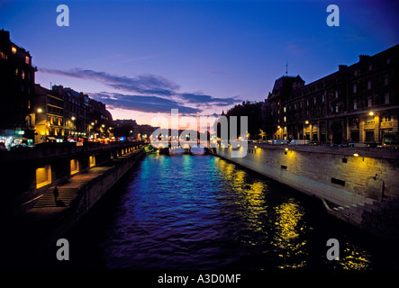 Seine Fluss Paris Ile de France Region Frankreich Europa Stockfoto